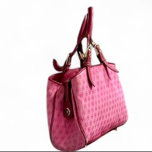 Dooney & Bourke Pink Monogram Satchel Bag - Picture 8 of 8
